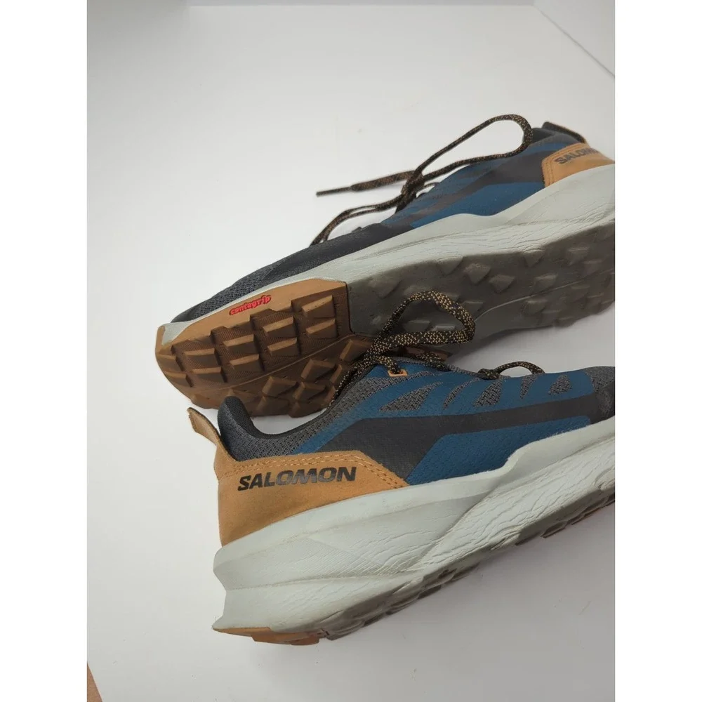 Salomon Patrol Mens Sz 12 Trail Running Shoes Hiking Sneakers Gray Blue Gorpcore
